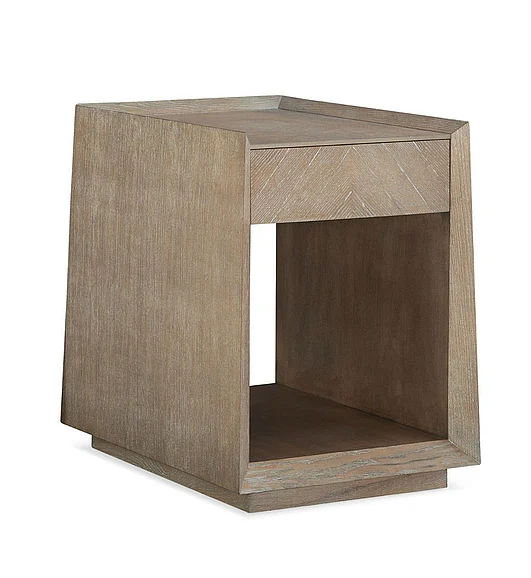 Caracole Classic Bridges End Table in Ash Driftwood CLA-420-418