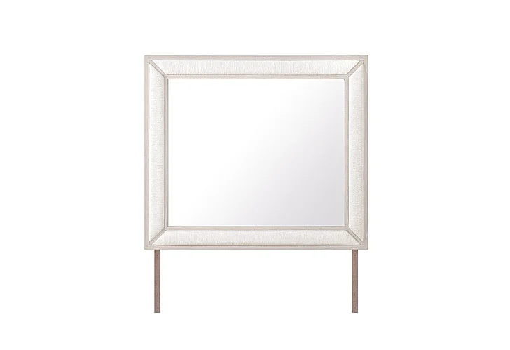 Global Furniture Clara Upholstered Mirror in Beige CLARA-BEIGE-MR