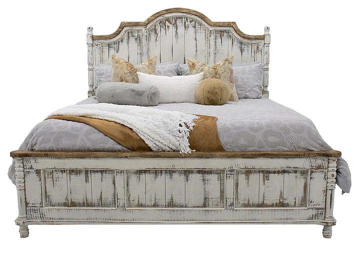 Split Nickel Clarice Queen Bed Jes White Jes Sandstone Top MIC-CLARICE-Q | C1JWS5