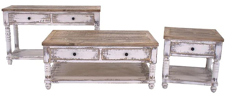 Split Nickel Clarice 3pc Occasional Set