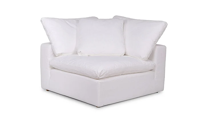 Moe's Home Collection Clay Corner Chair in White YJ-1000-05