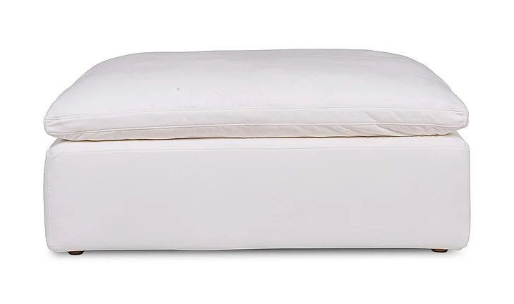 Moe's Home Collection Clay Ottoman in White YJ-1002-05