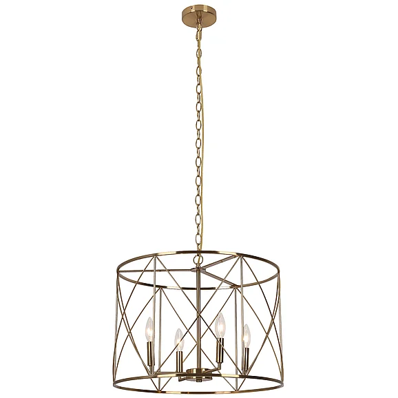 Dainolite 4LT Incandescent Chandelier, AGB CLH-204C-AGB