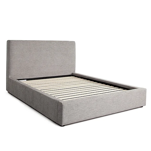 Diamond Sofa Cloud2 43-Inches Low Profile Queen Bed in Grey Fabric CLOUD2GRQUBED