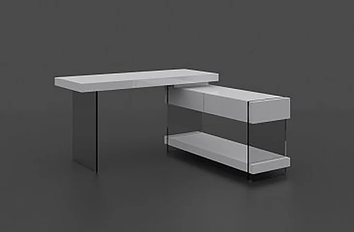J&M Cloud Desk in White High Gloss 179921-D PROMO