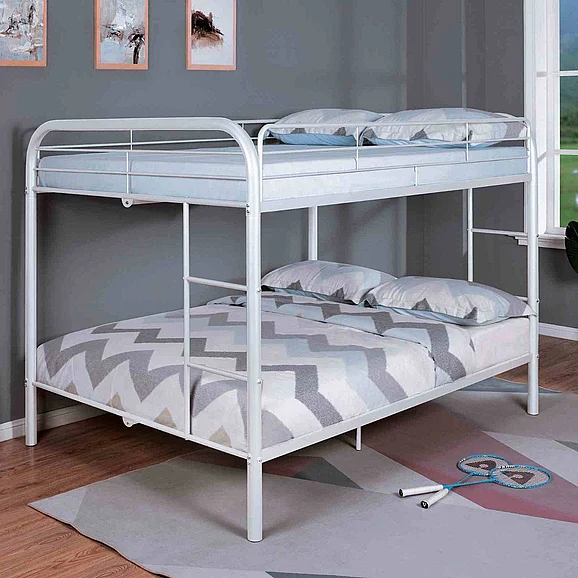 Furniture of America Finnerty Full/Full Bunk Bed in White
