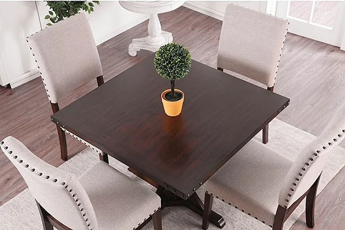 Furniture of America Glenbrook Dining Table in Brown Cherry CM3018T