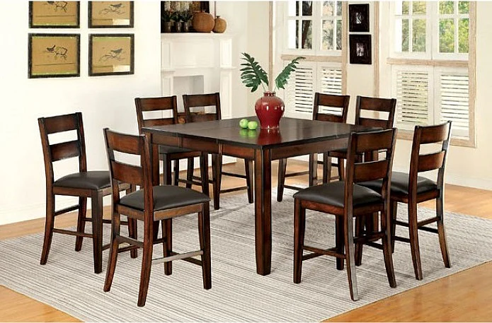 Furniture of America Dickinson II Dining Table in Dark Cherry CM3187PT