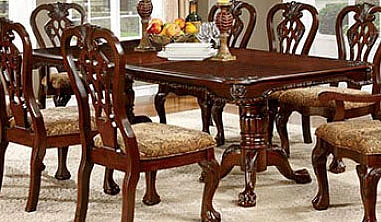 Furniture of America Elana Dining Table in Brown Cherry CM3212T