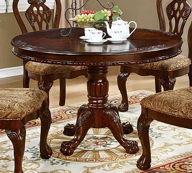 Furniture of America Elana Round Dining Table in Brown Cherry CM3212RT