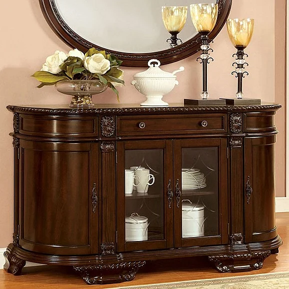 Furniture of America Bellagio Server in Brown Cherry CM3319SV