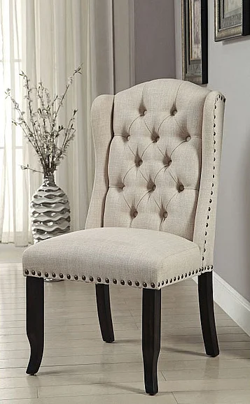 Furniture of America Sanai I Side Chair in Antique Black (Set of 2) CM3324BK-SC-2PK