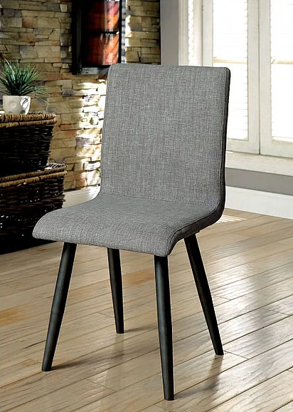 Furniture of America Vilhelm I Side Chair in Gray (Set of 2) CM3360SC-2PK