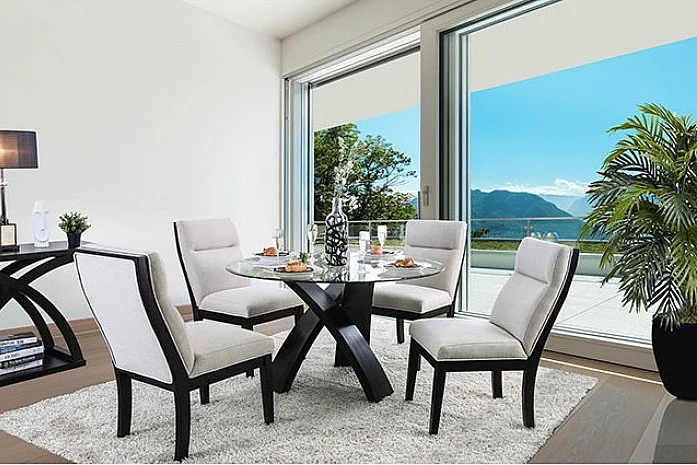 Furniture of America Jasmin 5pc Dining Set in Black