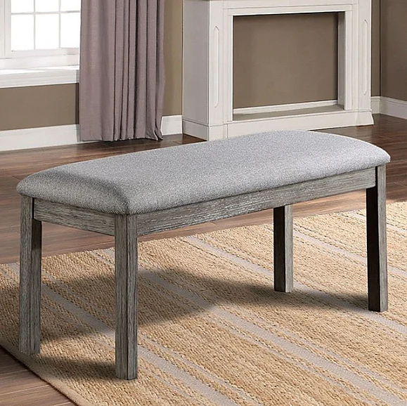 Furniture of America Laquila Bench in Gray CM3542GY-BN