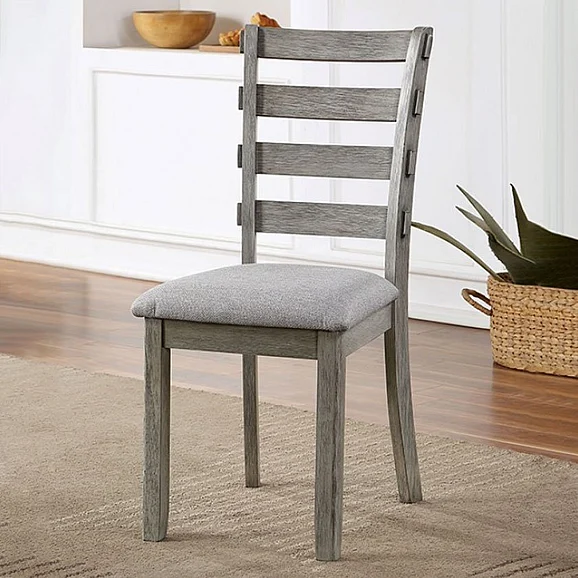Furniture of America Laquila Side Chair in Gray CM3542GY-SC-2PK (Set of 2)