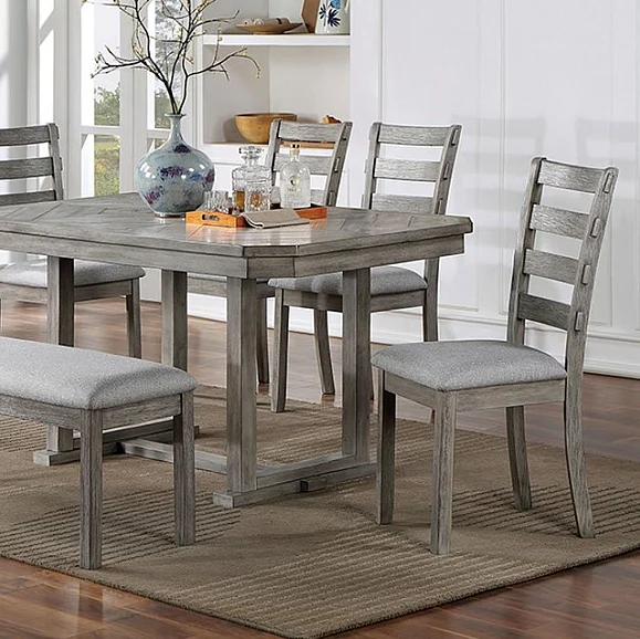Furniture of America Laquila Dining Table in Gray CM3542GY-T