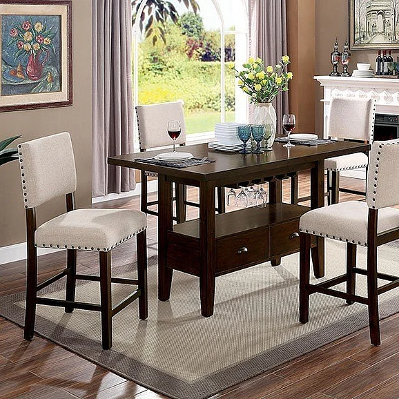 Furniture of America Lordello Counter Height Table CM3730PT