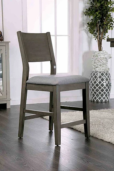 Furniture of America Anton Counter Height Chair (Set of 2) in Gray/Light Gray CM3986PC-2PK