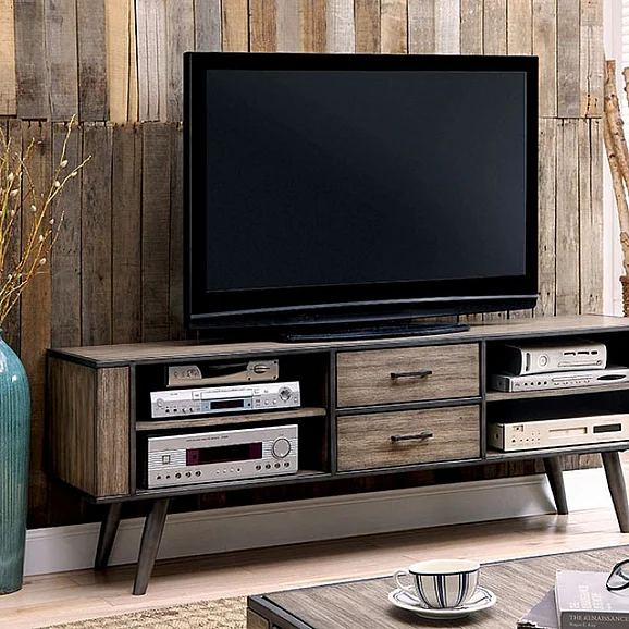Furniture of America Vilhelm II 72 TV Console in Gray CM5360-TV