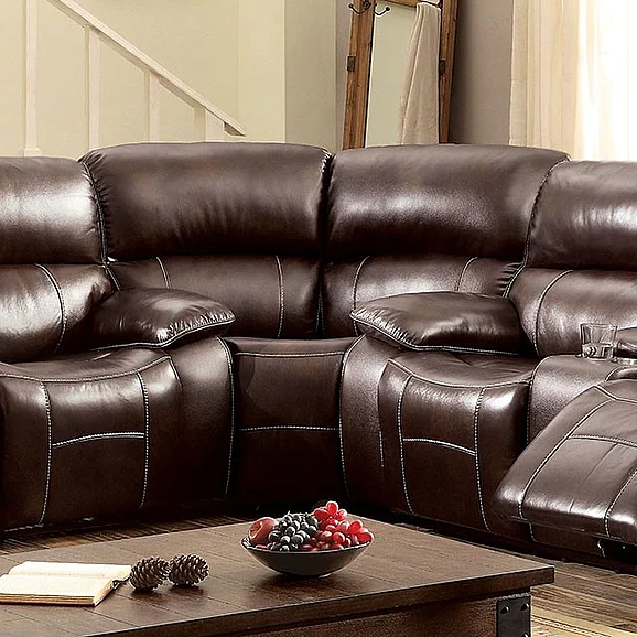 Furniture of America Ruth Corner Chair in Brown CM6783BR-CNR