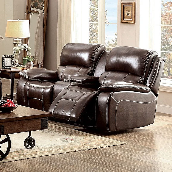 Furniture of America Ruth Love Seat in Brown CM6783BR-LV