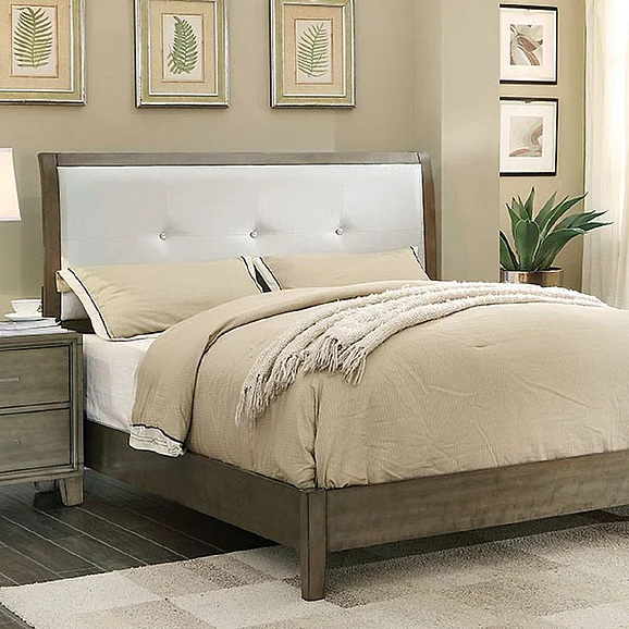 Furniture of America Enrico I King Platform Bed in Gray CM7068GY-EK