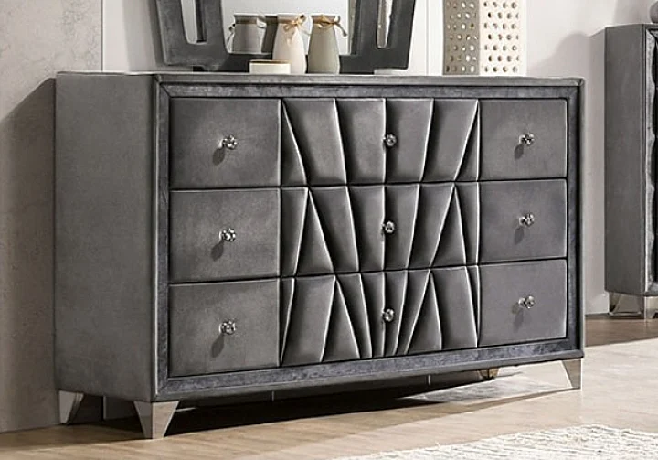 Furniture of America Carissa Dresser in Gray CM7164D