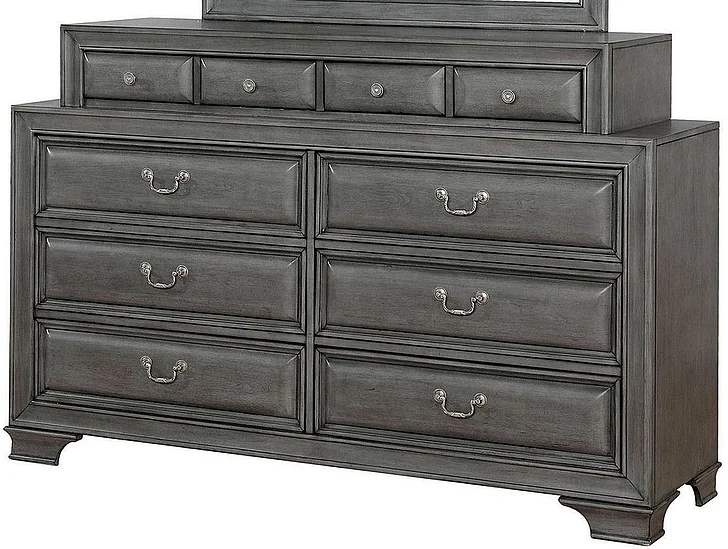 Furniture of America Brandt 10 Drawer Dresser in Gray CM7302GY-D
