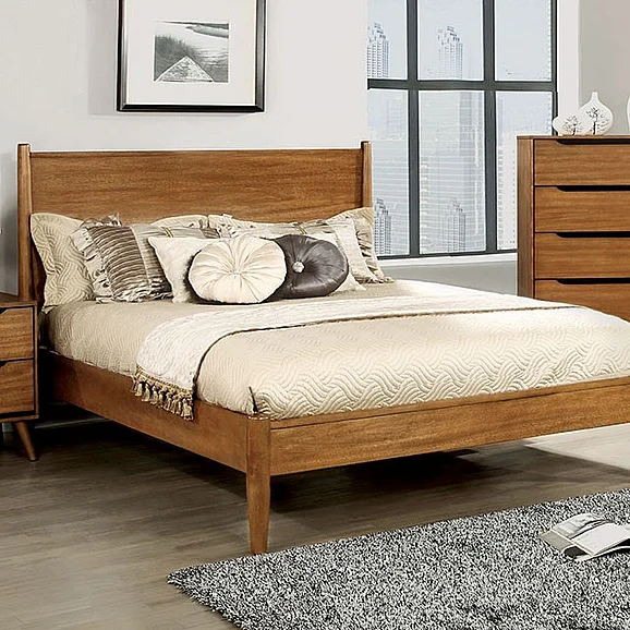 Furniture of America Lennart Cal King Bed in Oak CM7386A-CK
