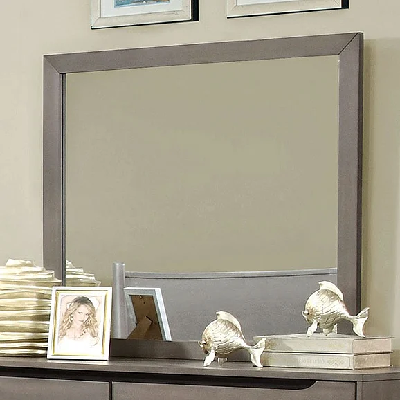 Furniture of America Lennart Rectangular Mirror in Gray CM7386GY-M
