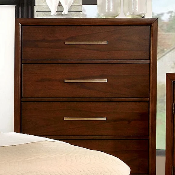 Furniture of America Snyder 4 Drawer Chest in Brown Cherry CM7792C