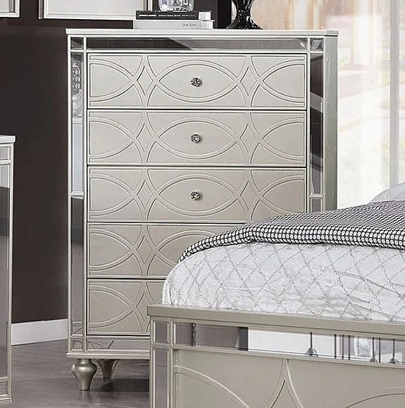 Furniture of America Manar Chest in Silver CM7891C