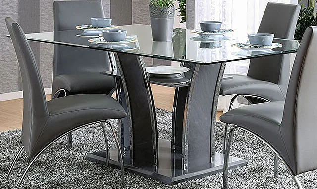 Furniture of America Glenview I Dining Table in Gray CM8372GY-T