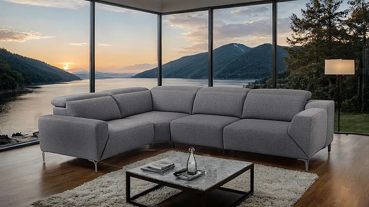 Furniture of America Melancton Power Sectional in Dark Gray CM9933DG-SECT-PM
