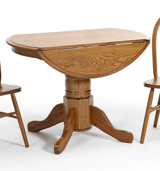 Intercon Furniture Classic Oak Drop Leaf Laminated Dining Table in Chestnut