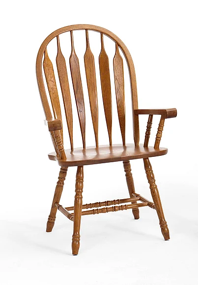 Intercon Furniture Classic Oak Detailed Arrow Back Arm Chair (Set of 2) in Chestnut