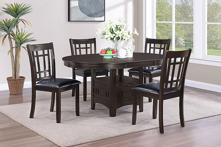 Coaster Furniture Lavon 5-Piece Casual Dining Room Set in Espresso
