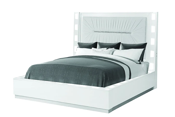 Galaxy Home Coco King Size Bed in Milky White 659436367449