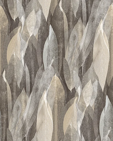 York Wallpaper Candice Olson Luminous Shimmering Canopy Botanical Wallpaper (1-Yard) in Charcoal COD0603