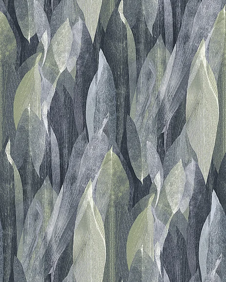 York Wallpaper Candice Olson Luminous Shimmering Canopy Botanical Wallpaper (1-Yard) in Indigo COD0604