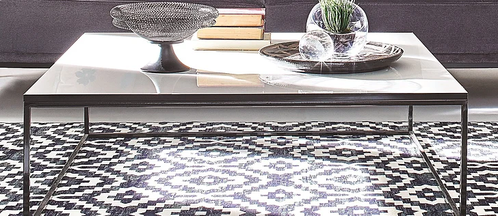 Enza Home Crystal Coffee Table Shiny White Acyrilic (Improved Packaging) 01665654