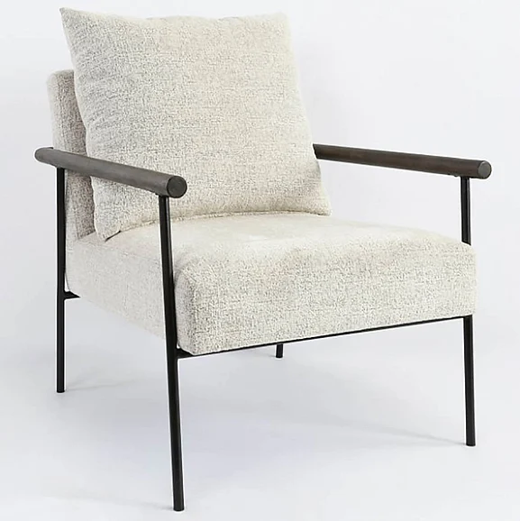 Classic Home Cohen Accent Chair in Whitewash 53004307 PROMO CLOSEOUT