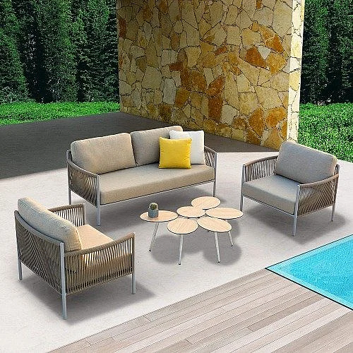 Whiteline Modern Catalina Outdoor 4-Piece Set in COL1751-TAU