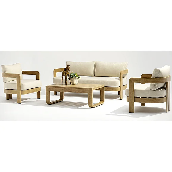 Whiteline Modern Sally Outdoor 4-Piece Set in COL2005-BEI