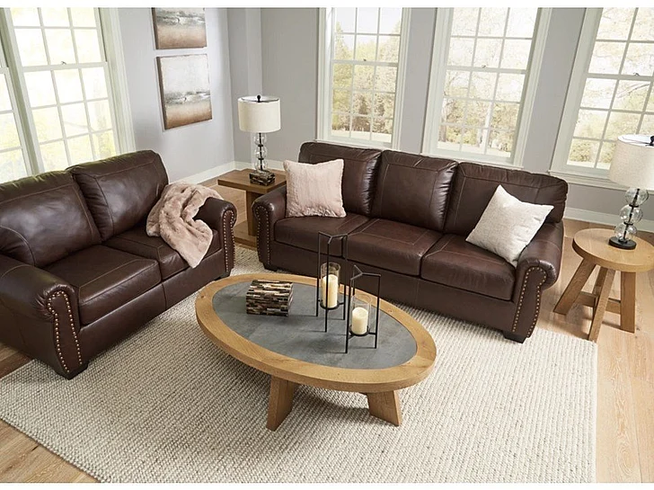 Colleton Reclining 2Pc Living Room Set in Dark Brown