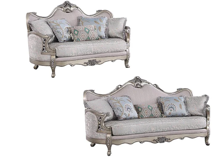 Massa Gallery Colton 2pc Living Room Set in Gray