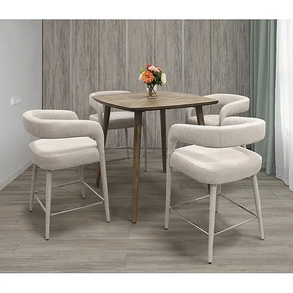 Moti Furniture Colton 5pc Counter Height Set in Brown