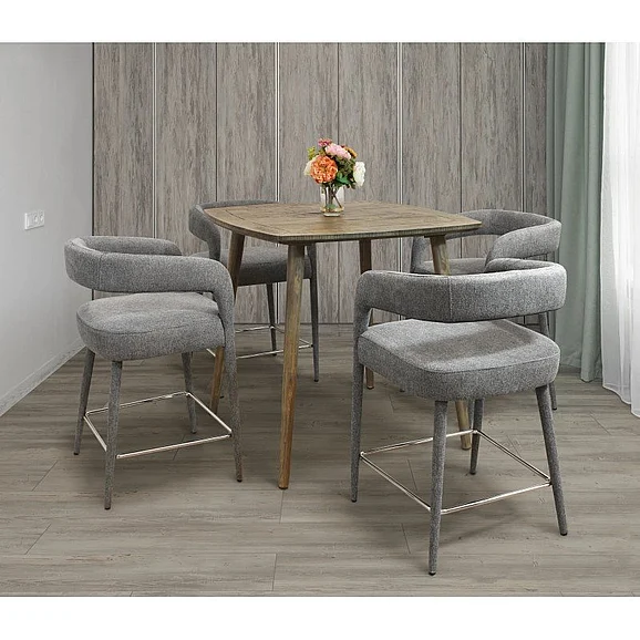 Moti Furniture Colton 5pc Counter Height Set in Brown