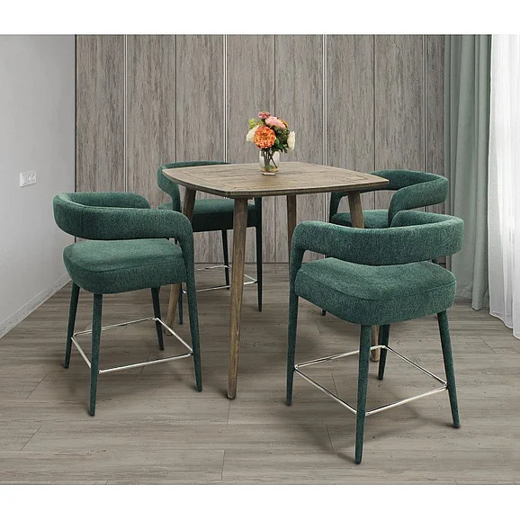 Moti Furniture Colton 5pc Counter Height Set in Brown